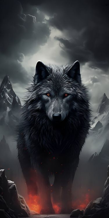 Wolf Wallpaper Iphone, Red Riding Hood Art, Latest Wallpaper, Wallpaper Digital Art, Wolf Running, Wolf Photography, Wolf Artwork, Wolf Painting, Animal Illustration Art