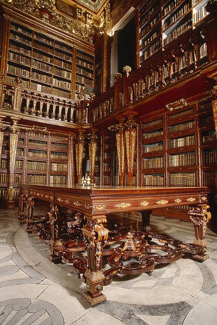 Library of Coimbra University, Coimbra, Portugal Coimbra Portugal, Dream Library, Beautiful Library, Old Library, Home Libraries, Home Library, Book Nooks, Library Books, I Love Books