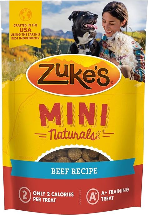 Amazon.com : Zuke’s Mini Naturals Soft And Chewy Dog Treats For Training Pouch, Natural Treat Bites With Beef Recipe - 6.0 OZ Pouch : Pet Supplies Tiny Dog Treats, Molasses Dog Treats, Training Dog Treats, Organic Dog Treats Recipe, Small Dog Treats For Training, Salmon Dog Treats, Soft Dog Treats, Granola Bites, Turmeric Spice