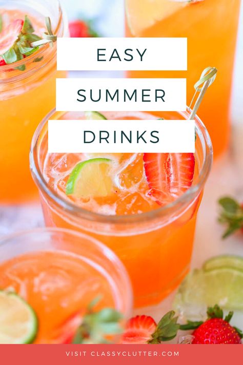 Easy Summer Drinks Non-Alcoholic Refreshing Summer Drinks Nonalcoholic, Summer Drinks Kids, Summer Drinks Nonalcoholic, Summer Party Drink, Picnic Drinks, Healthy Summer Drinks, Fun Summer Drinks, Summer Drinks Alcohol, Nutrition Food