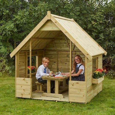 https://zacsgarden.com/ Gazebo Plans, Backyard Kids Play Area, Build A Playhouse, Pallet House, Outdoor Shelters, Backyard Playground, Kids Playhouse, Kids Play Area, Backyard For Kids