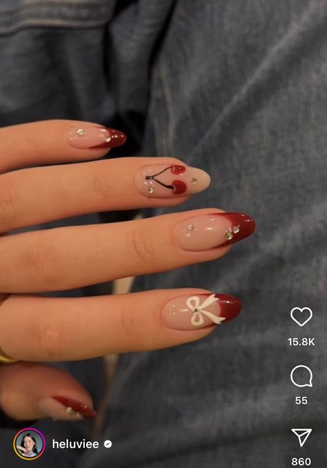 Christmas Spread, Nail Acrylic, Red Valentine, Hello Nails, Classy Acrylic Nails, Nails Christmas, Pretty Gel Nails, Soft Nails, Minimalist Nails