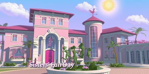 Barbie Life in the dream House Barbie Dreamhouse Experience, Dream House Layout, Life In The Dreamhouse, Dream House Mansions, Dream House Aesthetic, Barbie Dreamhouse, House Cartoon, Barbie Cartoon, Cartoon House