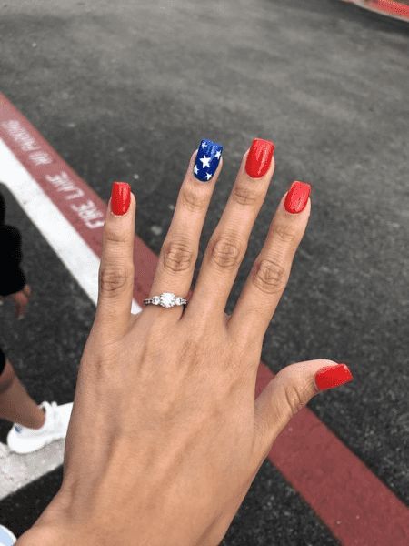 46 cutest 4th of July Nails that are Breathtakingly pretty Patriotic Nails Design, Patriotic Nails, Usa Nails, Fourth Of July Nails, 4th Of July Nails, July Nails, Cute Gel Nails, Blue Nail, Star Nails