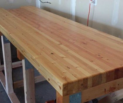 Workshop Organization - Instructables Workshop Bench, Workbench Top, Building A Workbench, Workbench Plans Diy, Tool Bench, Woodworking Bench Plans, Woodworking Project Plans, Diy Workbench, Garage Work Bench