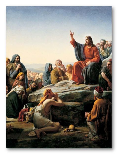 Image Of Jesus, Sermon On The Mount, Easter Week, Family Home Evening, Jesus Stories, Pictures Of Jesus Christ, Faith Art, Biblical Art, Golden Rule