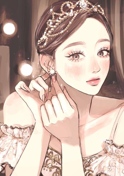 Manhua Art Style, Manhwa Art Style Female, Korean Art Style, Manhwa Artstyle, Webtoon Female Characters, Princess Drawing Reference, Female Manhwa Characters, Female Manwha Art, Bangs Drawing