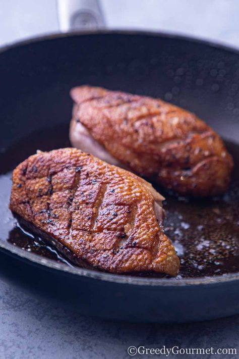 Fried Duck Breast, Duck Breast Recipes, Confit Potatoes, Fried Duck, Roasted Duck Recipes, Duck Breast Recipe, Mashed Parsnips, Easy French Recipes, Duck Breast