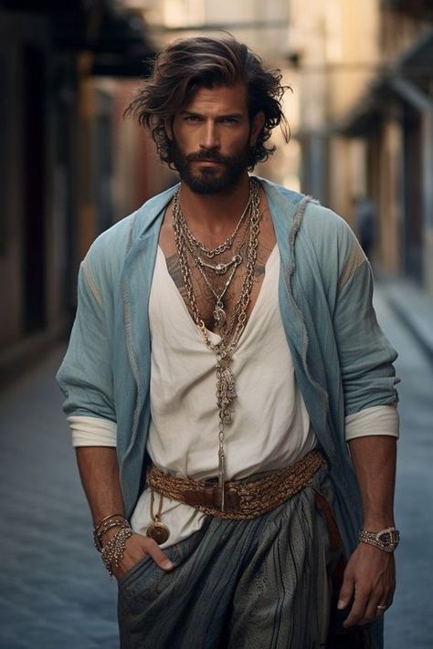 Boho Clothing Men, New York Hair, Boho Men Style, Bohemian Men, Bohemian Style Men, Moda Hippie, Haircuts Ideas, Boho Men, Boho Style Outfits