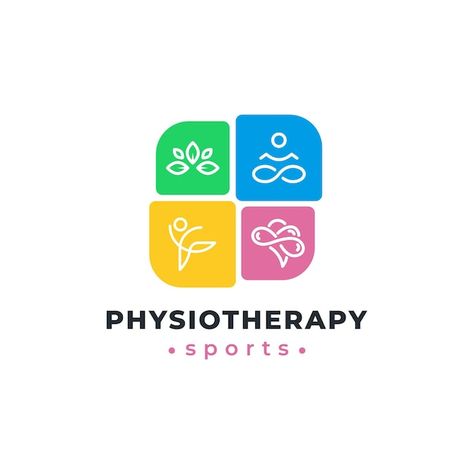 Vector sports physiotherapy logo icon de... | Premium Vector #Freepik #vector #chiropractic #chiropractor #spine-logo #chiropractic-logo Physio Logo, Sports Physiotherapy, Physiotherapy Logo, Brain Psychology, Chiropractic Logo, Physiotherapy Clinic, Sports Therapy, Logo Icon Design, Clever Tattoos