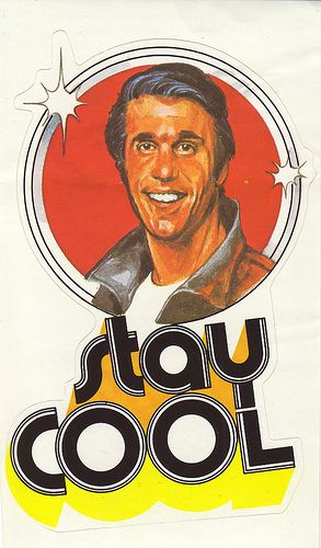 Vintage Stickers & Stuff: The Fonz Stay Cool Happy Days - Sticker Fonzie Happy Days, The Fonz, Classic Television, Happy Days, Old Tv, Vintage Valentines, Classic Tv, Cool Paintings, Back In The Day