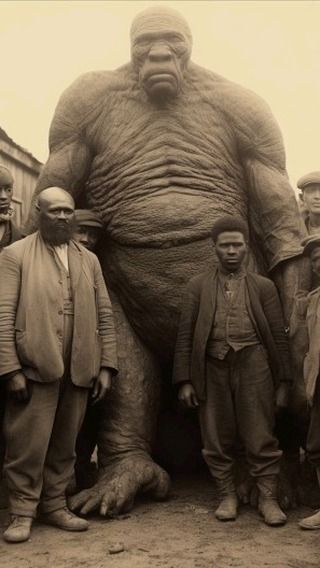 Giants In The Bible, Weird Old Photos, Human Giant, Creepy Old Photos, Nephilim Giants, Giant People, Human Oddities, Creepy Vintage, Creepy Images