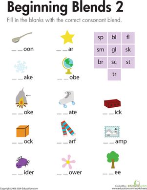 letter blend worksheets | First Grade Phonics Spelling Worksheets: Beginning Blends 2 Sentence Grammar, Consonant Blends Worksheets, Beginning Blends, Phonics Worksheets Free, Blends Activities, Phonics Blends, Letter Blends, Blends Worksheets, First Grade Phonics