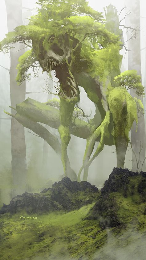 رعب نفسي, Foggy Forest, 다크 판타지, Monster Concept Art, Fantasy Creatures Art, Fantasy Monster, Mythical Creatures Art, Fantasy Art Landscapes, Monster Design