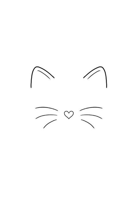 Simple Animal Silhouette, Tiny Cat Paw Tattoo, Kitty Paw Tattoo, Cat Paw Doodle, Cat Embroidery Simple, Cat Paw Drawing, Tiny Tattoo Ideas, Paw Tattoo, Cat Tattoo Designs