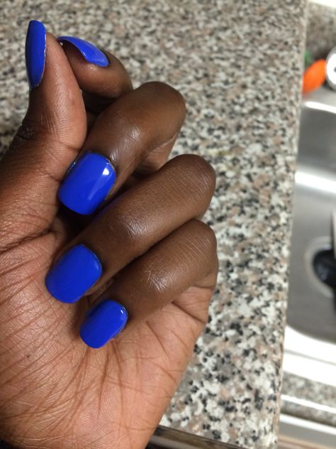 Electric Blue Nails, Dark Skin Nail Color, Cobalt Blue Nails, Sapphire Nails, Salad Fingers, Nail Vibes, Nails Inspo, Nail Color, Purple Nails