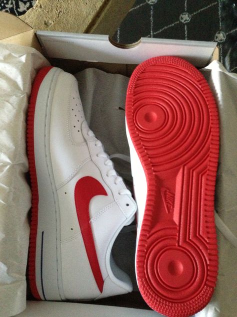 Air Force 1 Red Bottoms Red Bottoms Sneakers, All Nike Shoes, Red Diamond, Club Style, Red Bottoms, Dream Shoes, Art Club, Sneaker Brands, Nike Air Force Sneaker