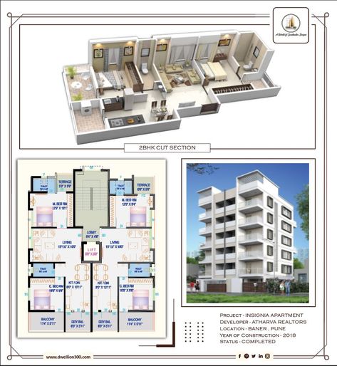 Minecraft Apartment Floor Plans, 4 Storey Apartment Building Floor Plan, Small Residential Building Plan, Appartement Design Plan, Apartment Building Layout, Small Apartment Building Plans, Residential Building Plan, Building Design Plan, Small Apartment Building