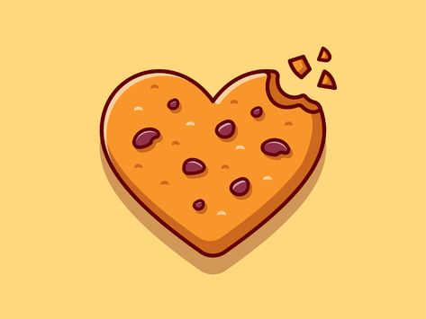 Cookie Illustration Design, Cute Cookie Drawing, Snacks Illustration, Cookies Drawing, Snack Logo, Cookie Illustration, Cookie Drawing, Chocolate Christmas Cookies, Kawaii Cookies