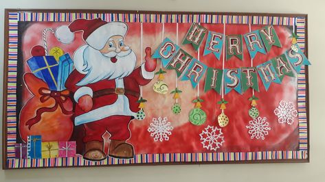 Christmas Notice Board Ideas, Christmas Soft Board Decoration, Notice Board Decoration Ideas For School, Class Board Decoration, Notice Board Decoration, Board Decoration Ideas, Meery Christmas, Soft Board Decoration, Diy Crafts For School