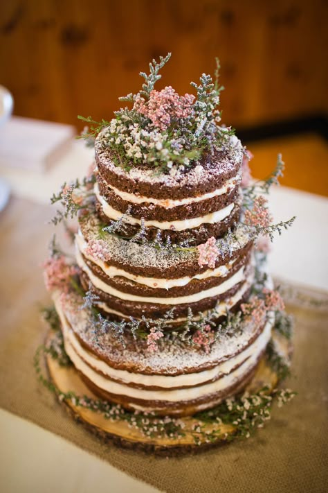 Rustic wedding naked carrot cake. Wedding Cake No Icing, Naked Cake Wedding Rustic, Messy Wedding Cake, Wedding Carrot Cake Ideas, Banana Bread Wedding Cake, Rough Wedding Cake, Simple Cottagecore Wedding Cake, Wedding Cake Carrot Cake, Rustic Cake Wedding