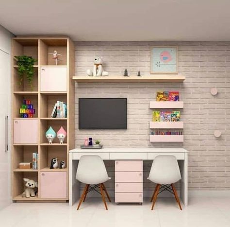 Kids study room design idea Study Room For Kids, School Room Ideas, Modern Study Rooms, Study Room Kids, Homeschool Room Decor, Zen Bedroom Ideas, Home Study Rooms, Room For Kids, Study Table Designs