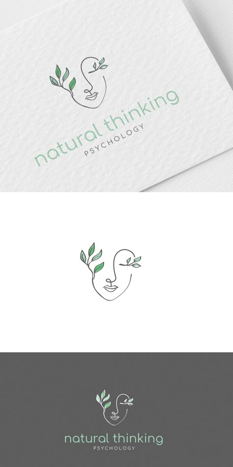 Personality Logo Design, Psychology Branding Design, Art Therapy Logo Design, Psychology Design Logo, Personal Logo Design Inspiration, Psychology Logos Design, Logo Design Psychology, Psychology Logo Design Art, Face Icon Logo