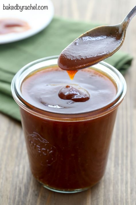 Apple Cider Barbecue Sauce – Baked by Rachel Sugar Free Teriyaki Sauce, Barbecue Sauce Recipe, Barbecue Sauce Recipes, Barbeque Sauce, Bbq Sauce Recipe, Homemade Bbq, Bbq Sauce Homemade, Barbecue Recipes, Teriyaki Sauce