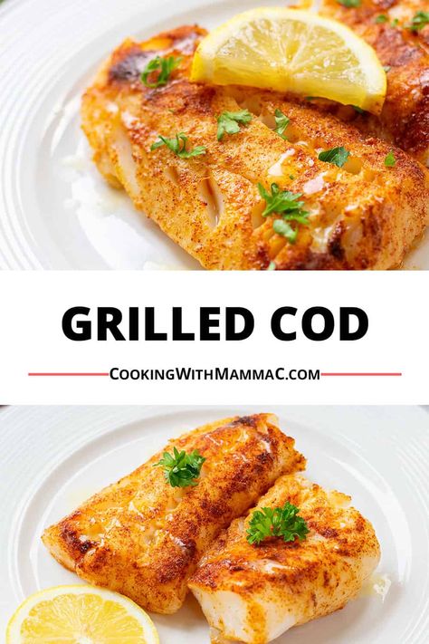 Cod Loin Recipes, Grilled Cod Recipes, How To Cook Cod, Cod Fillet Recipes, Smoked Cod, Grilled Cod, Cod Fillets, Cod Fish Recipes, Grilled Fish Recipes