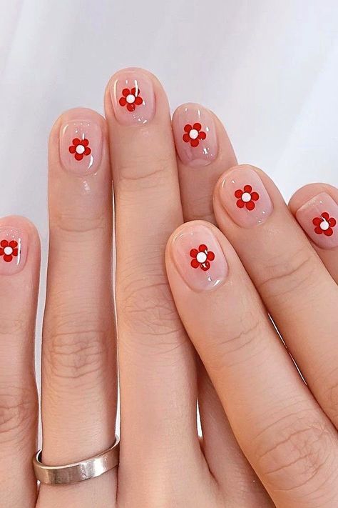 The best Korean minimalist nail art! Sharing the most popular Korean minimalist nail designs that you’re going to be obsessed with. Easy Dot Nail Art, Flower Dot Nails, Nail Dotting Designs, Dot Nail Art Designs, Minimalist Nail, Hello Nails, Dot Nail Art, Nail Trend, Cute Simple Nails