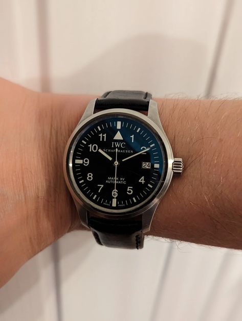 My first IWC, mark... | WatchUSeek Watch Forums Classic Chronograph Watch With Date Indicator, Iwc Big Pilot Le Petit Prince, Iwc Pilot Mark Xviii, Iwc Portofino Chronograph, Iwc Pilot, Seiko Presage, Field Watches, Citizen Eco, Pilot Watch