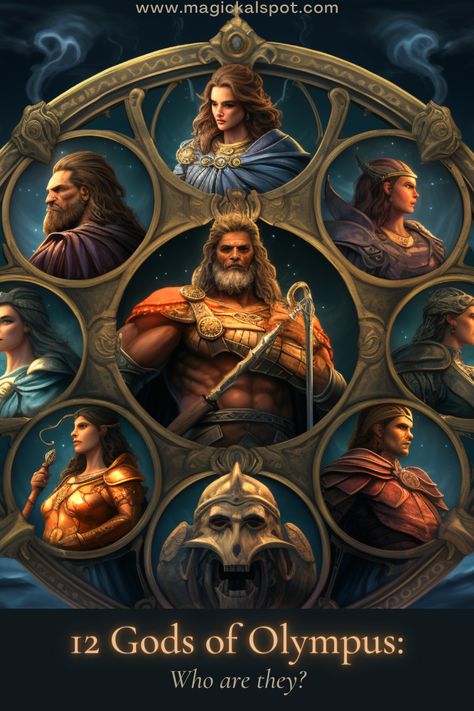 "Discover the 12 Olympian gods and their powerful mythology! 🌩️✨ From Zeus, the king of gods, to Athena, goddess of wisdom, uncover the intriguing stories and legends of these iconic figures. Learn about their unique personalities, powers, and relationships that have shaped ancient Greek mythology. Tap the pin to explore the fascinating world of the 12 gods of Olympus! 🏛️⚡ #GreekMythology #OlympianGods #AncientHistory" 12 Olympians Gods, Gods And Goddesses Mythology, Edith Hamilton Mythology, Zeus Greek Mythology, Anunnaki Aliens, Gods Of Olympus, Athena Goddess Of Wisdom, Olympian Gods, God And Goddess