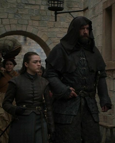 Arya Stark And The Hound, The Hound And Arya, Game Of Thrones The Hound, The Hound Game Of Thrones, Hound Game Of Thrones, Sandor Clegane, Light Armor, Rory Mccann, Game Of Thrones Series