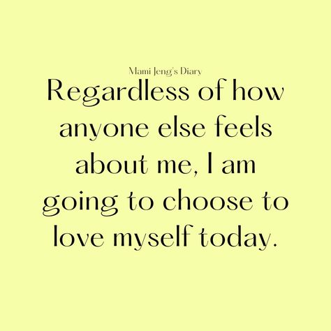 Love Yourself | Motivational Quote

"Regardless of how anyone else feels about me, I am going to choose myself today."

Inspirational Quotes // Self-love // Choose You // #loveyourself #positivity quotes Quotes About Trying To Love Yourself, I Love Me Quotes About Me, Quotes About Choosing Yourself, Choosing Myself Quotes, I Chose Myself Quotes, Self Centered Quotes, Today Inspirational Quotes, Choose Me Quotes, I Choose Me