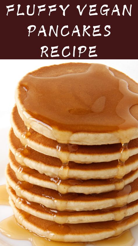 The BEST FLUFFY vegan pancakes recipe ever, and they're so easy to make! few ingredients, 1 bowl. Gluten free option. #vegan #plantbased Vegan Pancakes Easy, Vegan Baking Recipes, Vegan Brunch, Desserts Vegan Easy Vegan Pancakes 3 Ingredients, Vegan Blender Pancakes, Health Pancake Recipe, Gf Pancakes Easy, Vegan Pancakes Fluffy, Gluten Free Flour Pancakes, Simple Vegan Pancakes, Gluten Free Vegan Pancakes, Gluten Free Dairy Free Pancakes