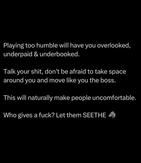 Understand this on a DEEP LEVEL… Certain people always want to keep you small. They want you to stay humble. They don’t want you to rise too fast. If you do, they’ll be the first to try and pull you back down. But if you see someone being cocky or arrogant? LET THEM BE. If their confidence is misplaced, life will humble them. If it works for them? GOOD. It’s not your place to tell people to “stay humble.” The truth is, the ones who are most threatened by your potential are the... People Who Are Threatened By You, Humble Quotes, Short Prayers, Let Them Be, Study Motivation Quotes, Stay Humble, Dark Feminine, Hard Times, Quotes About Strength