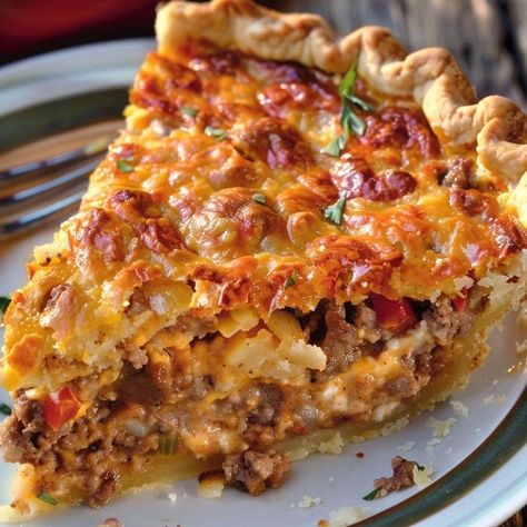 Best Savory Pie Recipes, Monterey Sausage Pie, Sausage Pie Recipe, Vegetable Pie Recipes, Dinner Pie, Savory Pie Recipes, Sausage Pie, Pork Sausage Recipes, Vegetable Pie