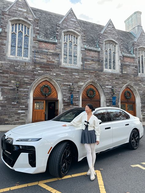 BMW i7 all-electric vehicle outside McCarter Theatre in Princeton, NJ Bmw Electric Car, Bmw I7, Princeton Nj, Rose Girl, Luxury Sedan, Holiday Postcards, Electric Vehicle, Electric Car, Decorations Christmas