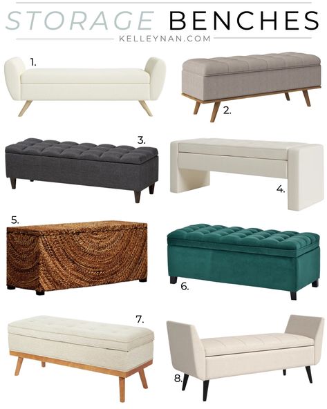 Dressing Room Bench Seat, Bedroom Benches Ideas, Bench Seat Living Room, Bed Bench Ideas Bedroom, Bench Bedroom Ideas, End Of Bed Bench With Storage, Bench With Storage Bedroom, End Of Bed Sofa, Ottoman Bench Bedroom