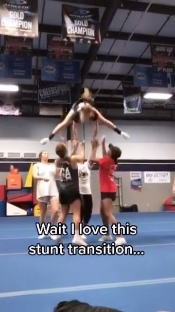 Amber Mae McKellar on Instagram: "I don’t know if I have ever seen anyone do this… but that’s cute haha #cheerleading #cheer #cheerstunts #cheersquad #cheercoach #cheerleader" Stunt Ideas, Cheer Things, Back Flip, Front Flip, Cheer Stunts, Cheer Coaches, Cheer Squad, I Don T Know, Don T Know