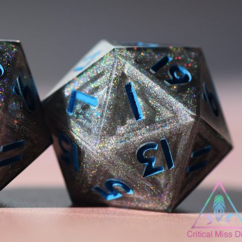 Holographic Bismuth set, this set has quite a few unusual dice shapes for me, including a crystal D8 and D12! My bismuth dice masters came from @themightyforge ! #bismuth #bismuthcrystals #bismuthdice #intricate #intricatedice #handmade #handmadedice #dicecollection #diceporn #crystaldice #crystald10 #novelty #uniquedice #ukdice #diceartist #artisan #criticalmissdice Crystal Dice, Resin Dice, Gaming, Crystals