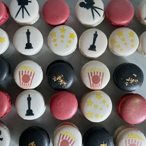 Themed Macarons, Hollywood Theme, Movie Night, Macarons, Cake Decorating, Hollywood, Cake