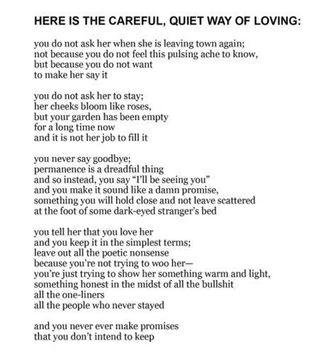 Trista Mateer || "you do not ask her when she is leaving town again...and you never ever make promises that you don't intend to keep" #poetry Trista Mateer Poetry, Stray Quotes, Trista Mateer, Inspirational Paragraphs, Prose Poem, Never Say Goodbye, Street Quotes, Spoken Word Poetry, Word Board