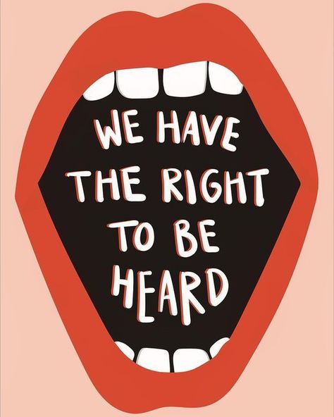 We Have The Right To Be Heard ✊🏽. #womensrights #motivation Feminist Quotes, Feminist Art, Womens Rights, The Words, Girl Power, Inspire Me, Wise Words, Me Quotes, Words Of Wisdom