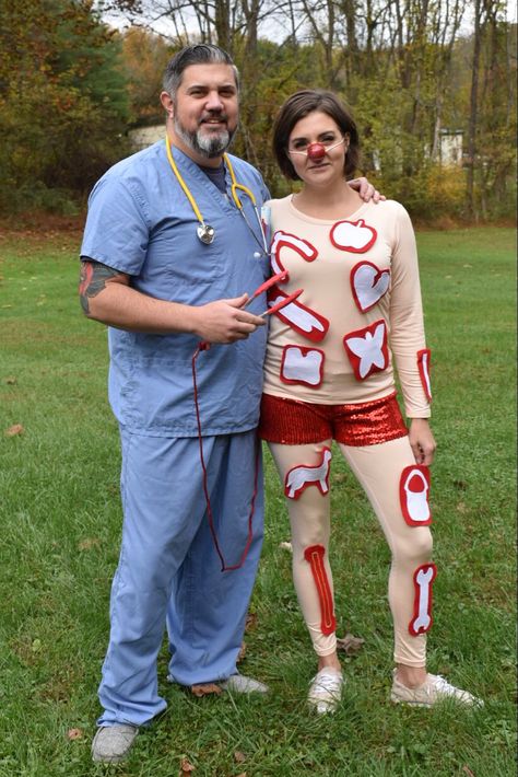 Doctor And Operation Costume, Operation Couples Costume, Nurse And Patient Costume Couple, Doctor And Patient Costume, Nurse And Doctor Costume Couple, Operation Halloween Costume, Halloween Costumes For Two People, Halloween Costumes For Two, Operation Costume