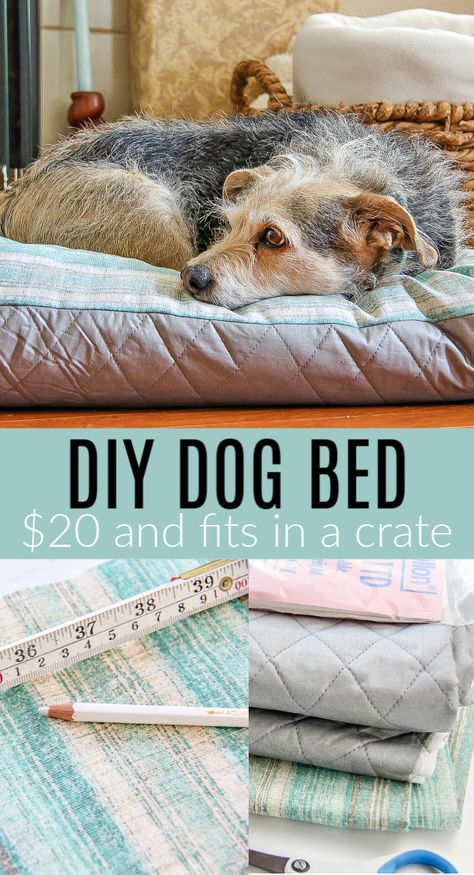 Make A Dog Bed, Dog Beds Homemade, Bed Crate, Dogs Diy Projects, Expensive Dogs, Crate Ideas, Crate Bed, Diy Dog Bed, Covered Dog Bed