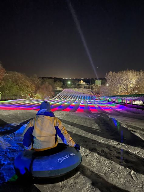 Winter Break Aesthetic, Poconos Aesthetic, Snow Tubing Aesthetic, Winter Bucket List Aesthetic, Cabin Trip Black People, Winter Activities Aesthetic, Cabin Activities, 18th Birthday Party Themes, 17th Birthday Ideas