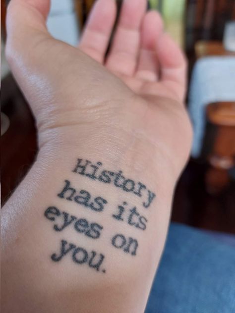 Hamilton Matching Tattoos, Hamilton Inspired Tattoos, Hamilton Tattoo Ideas Musical, Hamilton Tattoo Ideas, Harry’s House Inspired Tattoos, Hamilton Quote Tattoo, Hamilton Wait For It, Hamilton Tattoo, Love Ya