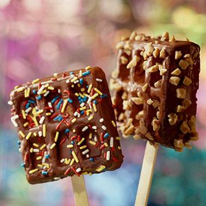 Fudge Puppies | Midwest Living Marshmallow Pops Recipe, School Birthday Treats, Marshmallow Treats, Classroom Treats, Kids Treat, Fair Food, Marshmallow Pops, School Treats, Melting Chocolate Chips