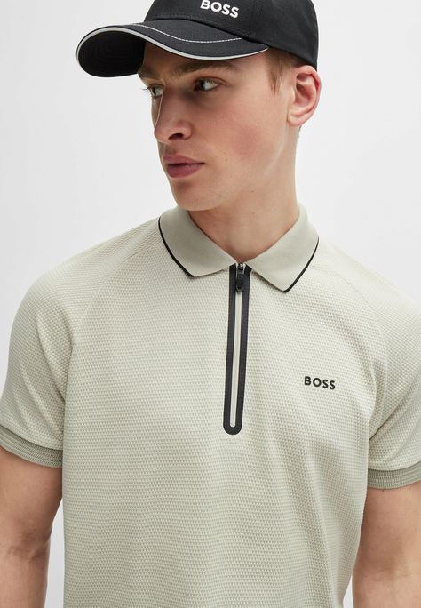 BOSS PHILIX - Polo shirt - light beige one Boss Polo Shirt, English Clothes, Hugo Boss Polo, Trendy Jackets, Business Shoes, Body Glove, Stylish Jackets, Coat Outfits, Cotton Polo Shirt